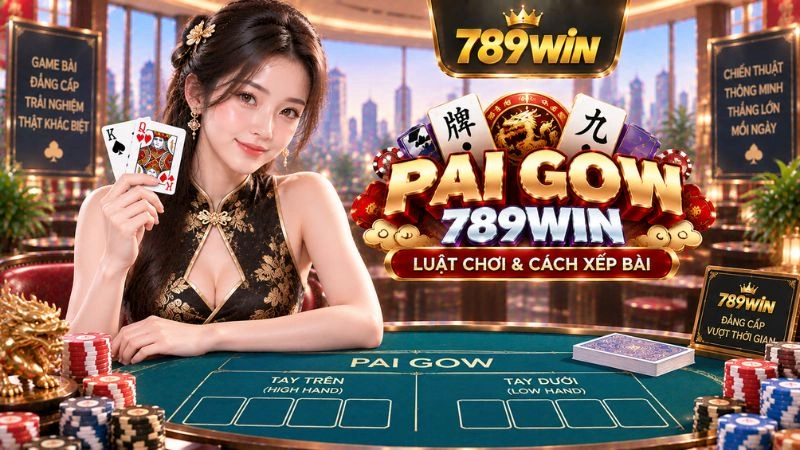 Bàn Pai Gow 789WIN minh họa cách xếp các tay bài
